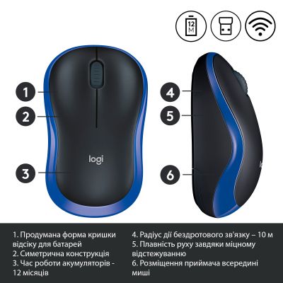 ����� Logitech M185 blue (910-002239) - �������� 4