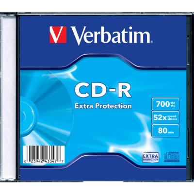  CD Verbatim CD-R 700Mb 52x 1 Slim Case (43347-1disk) -  1