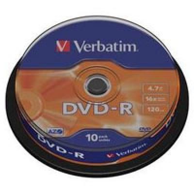 ���� DVD Verbatim 4.7Gb 16X CakeBox 10�� (43523) - �������� 1