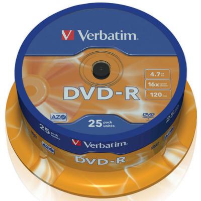  DVD-R 25 Cake VERBATIM 4.7GB, 16X (43522) -  1