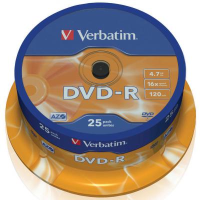 ���� DVD-R 25 Cake VERBATIM 4.7GB, 16X (43522) - �������� 1