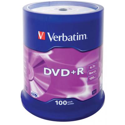 ���� DVD+R 100 Cake VERBATIM 4.7GB, 16X (43551) - �������� 1