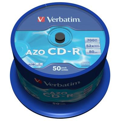  CD-R 50 Verbatim, 700Mb, 52x, Crystal, Cake Box (43343) -  1