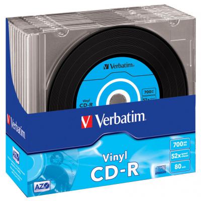  CD Verbatim 700Mb 52x Slim case Vinyl AZO (43426) -  1