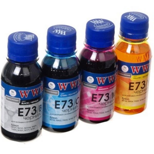   WWM Epson E73/B, E73/C, E73/M, E73/Y, 4x100  (E73SET-2) -  1