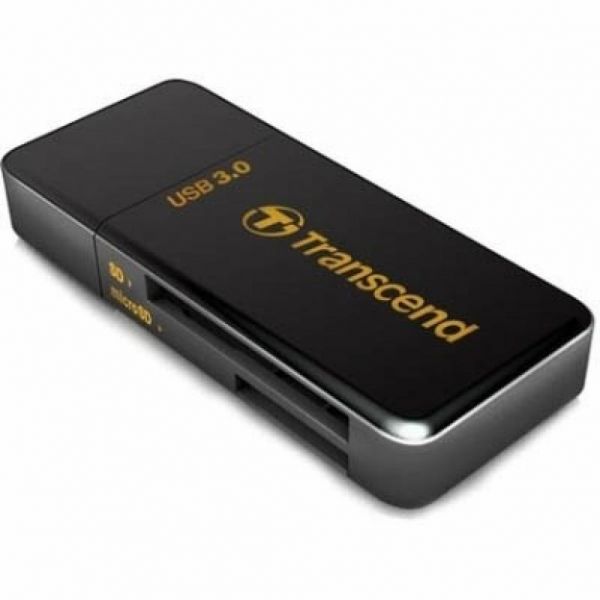  Card Reader  Transcend USB3.0 Single-Lun Reader,Black (TS-RDF5K) -  1