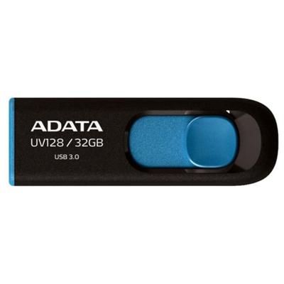 USB 3.0 Flash Drive 32Gb ADATA UV128, Black/Blue (AUV128-32G-RBE) - �������� 1