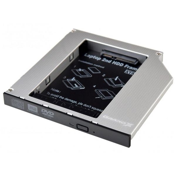 - Grand-X HDD 2.5'' to notebook 12.7 mm ODD SATA/mSATA HDC-25 (HDC-25) -  1