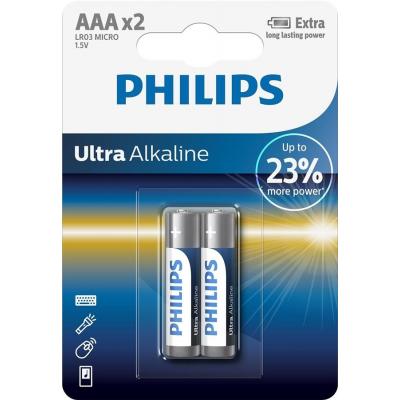  Philips AAA LR03 Ultra Alkaline * 2 (LR03E2B/10) -  1