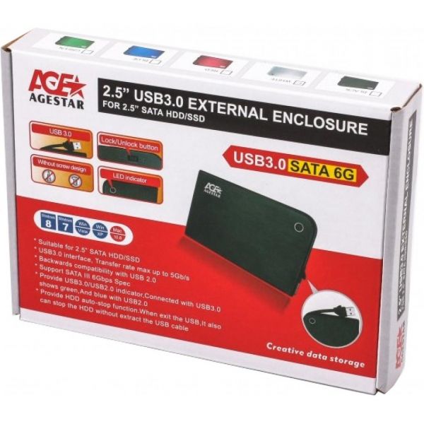 �������� ������ 2.5", USB 3.0, ����� Agestar 3UB 2A14 (Blue) - �������� 3