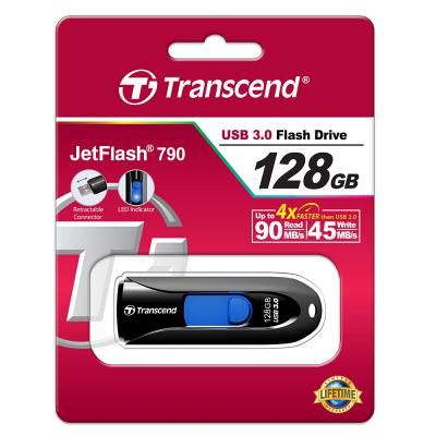USB ���� ���������� Transcend 128GB JetFlash 790 Black USB 3.0 (TS128GJF790K) - �������� 5