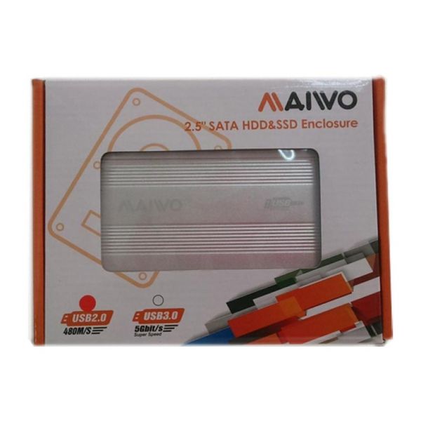   2,5" Maiwo K2501A-U2S silver SATA  USB2.0   . . -  4