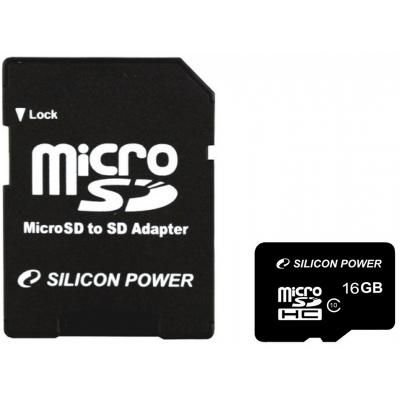 ����� ���'�� ����� ���'�� Silicon Power 16Gb MicroSD class 10 (SP016GBSTH010V10SP) - �������� 1