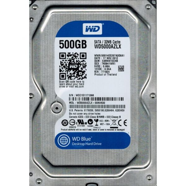   3.5"  500Gb WD (WD5000AZLX) -  1