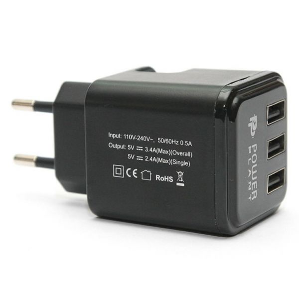 ��������� �������� ������� PowerPlant W-360 3xUSB: 220V, 3.4A (DV00DV5065) - �������� 3