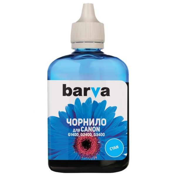 ������� Barva Canon GI-490 ��� G1400/G2400/G3400/G4400/G4500, Cyan, 90 ��, ������������ (G490-508) - �������� 1