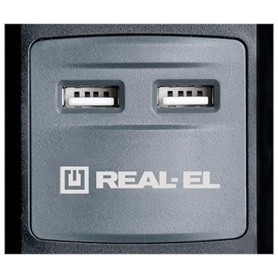 ������� ���������� REAL-EL RS-3 USB CHARGE 1.8m, black (EL122500001) - �������� 2