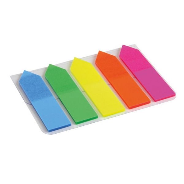 ������-�������� Axent Plastic bookmarks 5�12�50mm, 125��, arrows, neon colors mix (2440-02-�) - �������� 1