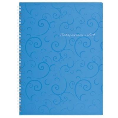������� Buromax spiral side, �4, 80sheets, Barocco, square, blue (BM.2446-614) - �������� 1