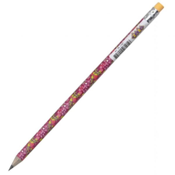 ������ ��������� ZiBi FLOWERS, HB, with eraser, tube (ZB.2300) - �������� 1