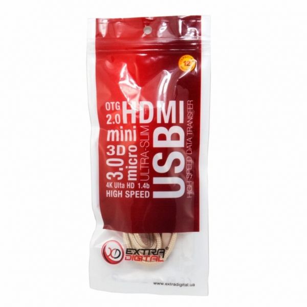 ������ USB <-> iPhone 5, Gold, Extradigital, Premium MFi, 1 � (KBA1661) - �������� 7