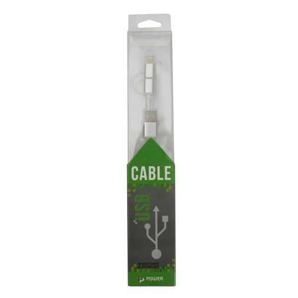 ���� ������ USB 2.0 AM to Lightning + Micro 5P 1.0m cotton PowerPlant (KD00AS1290) - �������� 2