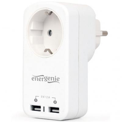   2 USB  2.1A,    EnerGenie EG-ACU2-01-W -  3
