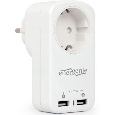  - USB 220 EnerGenie EG-ACU2-01-W 2 USB  2.1A    -  1