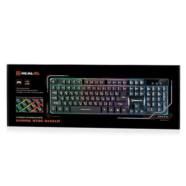 ��������� REAL-EL 8700 Gaming Backlit, black - �������� 3