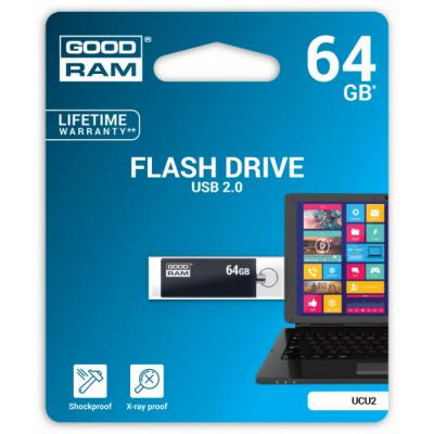 USB   Goodram 64GB UCU2 Cube Black USB 2.0 (UCU2-0640K0R11) -  3