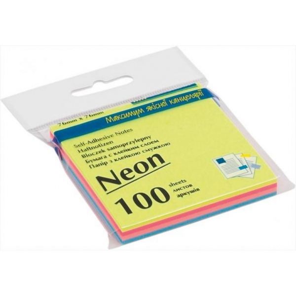 ������ ��� ������� BUROMAX with adhesive layer 76�76��, 100sheets, NEON colors mix (BM.2312-97) - �������� 2