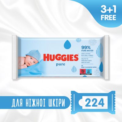 ������� ������� �������� Huggies Pure 56 � 4 �� (5029053550121) - �������� 1