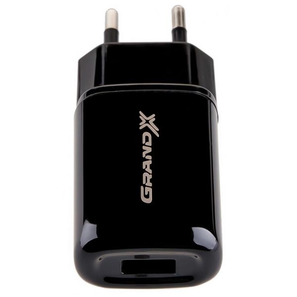   Grand-X 5V 2,1A USB Black (CH-15B) -  1