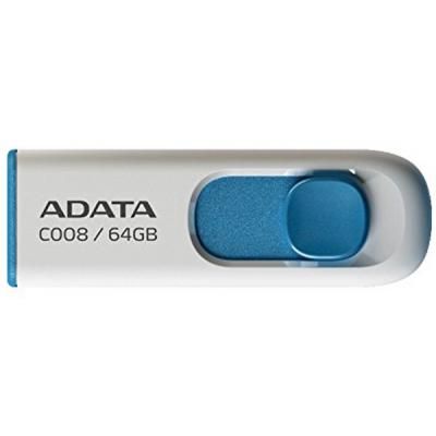 USB ���� ���������� A-DATA 64GB C008 White+Blue USB 2.0 (AC008-64G-RWE) - �������� 1
