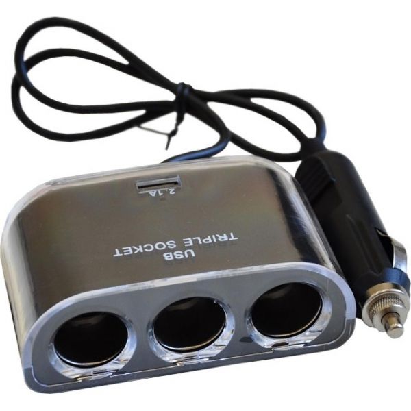   Atcom ES-09 (HUB 3*DC12 + 1*USB, 2.1A) (13151) -  1