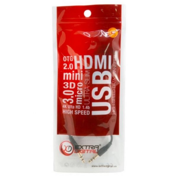 ���������� �������� Extradigital, mini Jack 3.5 �� (�) - 2 x mini Jack 3.5 �� (�), Black, 0,2 �, Blister (KBA1680) - �������� 3