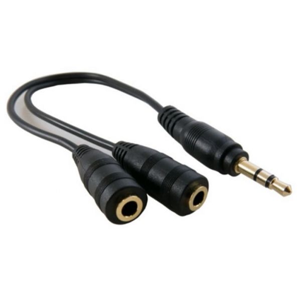 ���������� �������� Extradigital, mini Jack 3.5 �� (�) - 2 x mini Jack 3.5 �� (�), Black, 0,2 �, Blister (KBA1680) - �������� 1