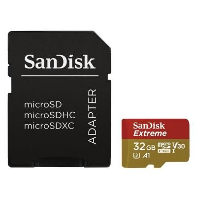����� ������ SANDISK 32GB microSDHC V30 A1 UHS-I U3 4K Extreme (SDSQXAF-032G-GN6MA) - �������� 1