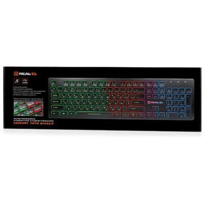 ���������� REAL-EL Comfort 7070 Backlit USB Black - �������� 3