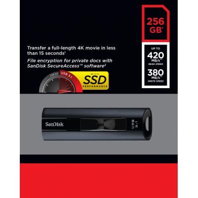 USB ���� ����������� SANDISK 256GB Extreme Pro Black USB 3.1 (SDCZ880-256G-G46) - �������� 7