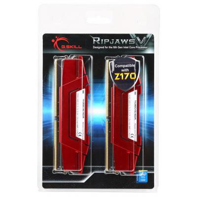  '  ' DDR4 16GB (2x8GB) 2400 MHz RipjawsV Red G.Skill (F4-2400C15D-16GVR) -  3