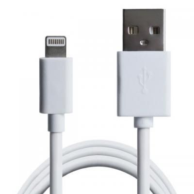 ���� ������ USB 2.0 AM to Lightning 1.0m Cu, 2.1� White Grand-X (PL01W) - �������� 2