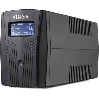    Vinga LCD 600VA plastic case with USB+RJ45 (VPC-600PU) -  1