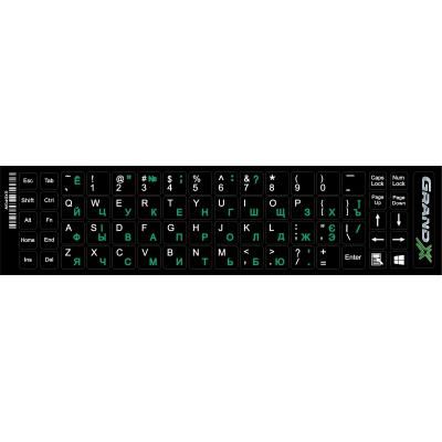 �������� �� ���������� Grand-X 68 keys Cyrillic green, Latin white (GXDPGW) - �������� 1