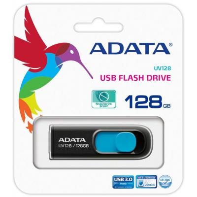 USB ���� ����������� A-DATA 128GB UV128 Black/Blue USB 3.1 (AUV128-128G-RBE) - �������� 8