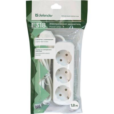 ��������� ���������� Defender E318 1.8 m 3 ��� white (99221) - �������� 4