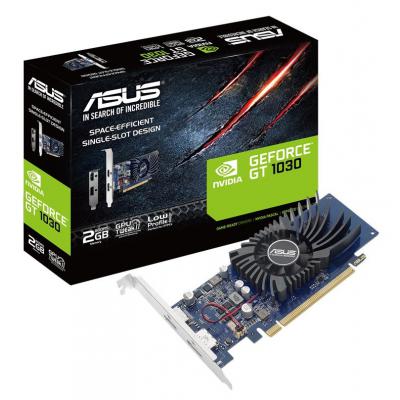  GeForce GT1030, Asus, 2Gb DDR5, 64-bit, DVI/HDMI, 1506/6008MHz, Silent, Low Profile (GT1030-2G-BRK) -  1