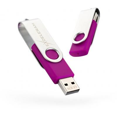 USB   eXceleram 32GB P1 Series Silver/Purple USB 2.0 (EXP1U2SIPU32) -  1