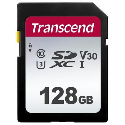   Transcend 128GB SDXC class 10 UHS-I U3 V30 (TS128GSDC300S) -  1