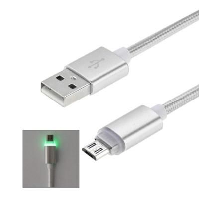 ���� ������ USB 2.0 AM to Micro 5P 1m LED silver Vinga (VCPDCMLED1S) - �������� 1